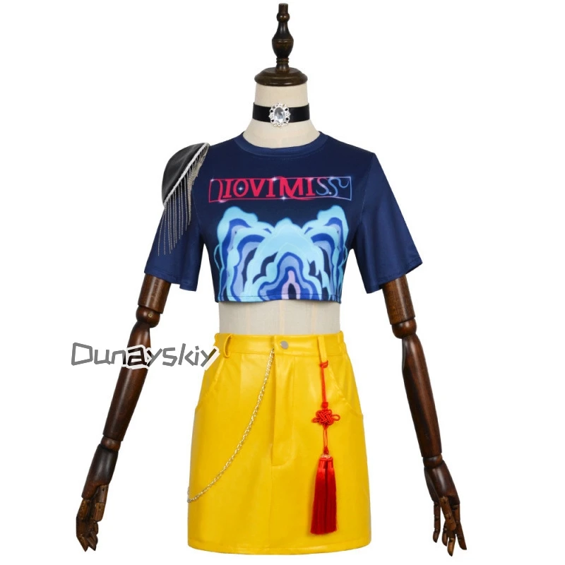 Kpop Demon Hunters Mira Cosplay 코스프레 Suits Huntrix K Pop Demon Hunters Top Skirt Sets 케이팝데몬헌터스 Women Halloween Party Roleplay - Image 6