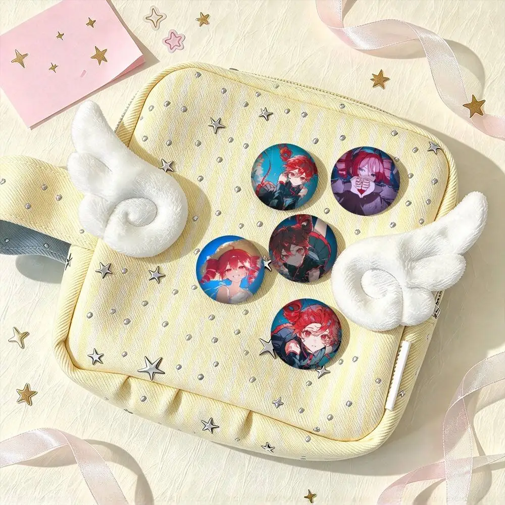 K-Kasane Teto Virtual Idol  25 32 44 58 75mm Badges Personalized Round Brooches Pins Accessory Gift