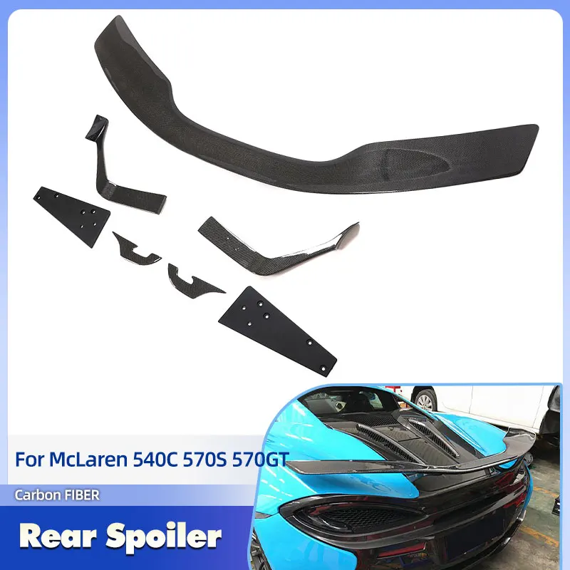 

Car Rear Trunk Spoiler Wings Full Carbon Fiber for McLaren 540C 570S 570GT Coupe Spider2015-2019 Rear Spoiler Boot Wing Lip