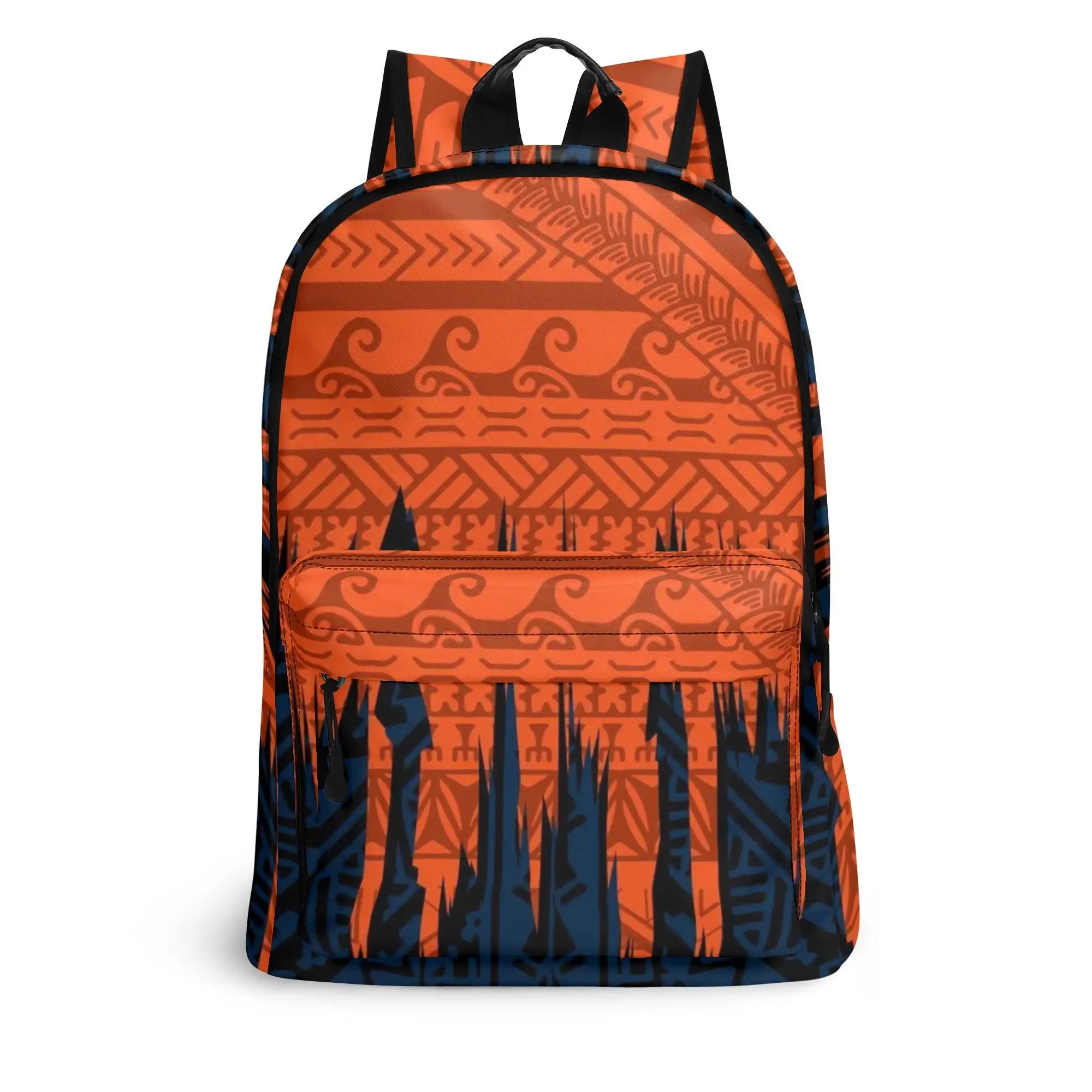 

Polynesian Island Design Printed Unisex Satchel Multi-Functional Storage Zipper Backpack Commuter Shoulder Computer Bag