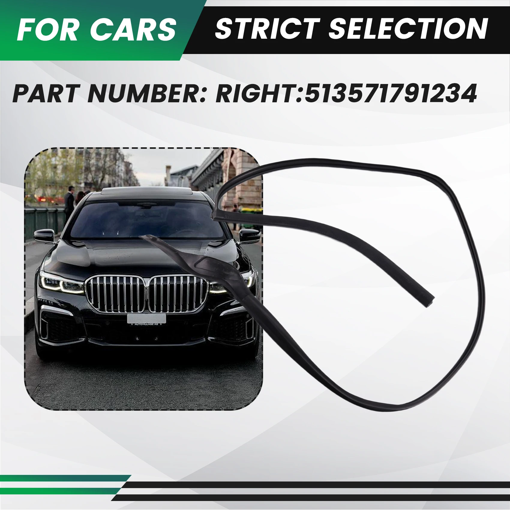 Rear Door Rubber Seal For BMW F01 F02 740I 750I 740Li-L94A