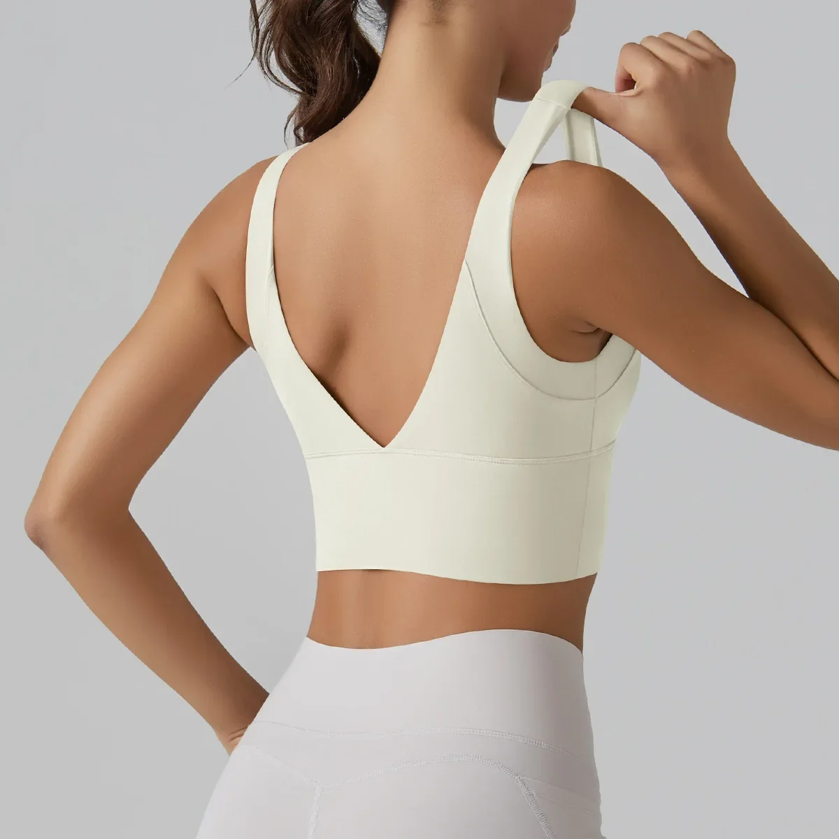 Bralette Mujer Top Women's Bra Fitness Gym Push Up Yoga Sports Bra V Back Bras Active Wear Crop Top Pilates Workout Underwear
