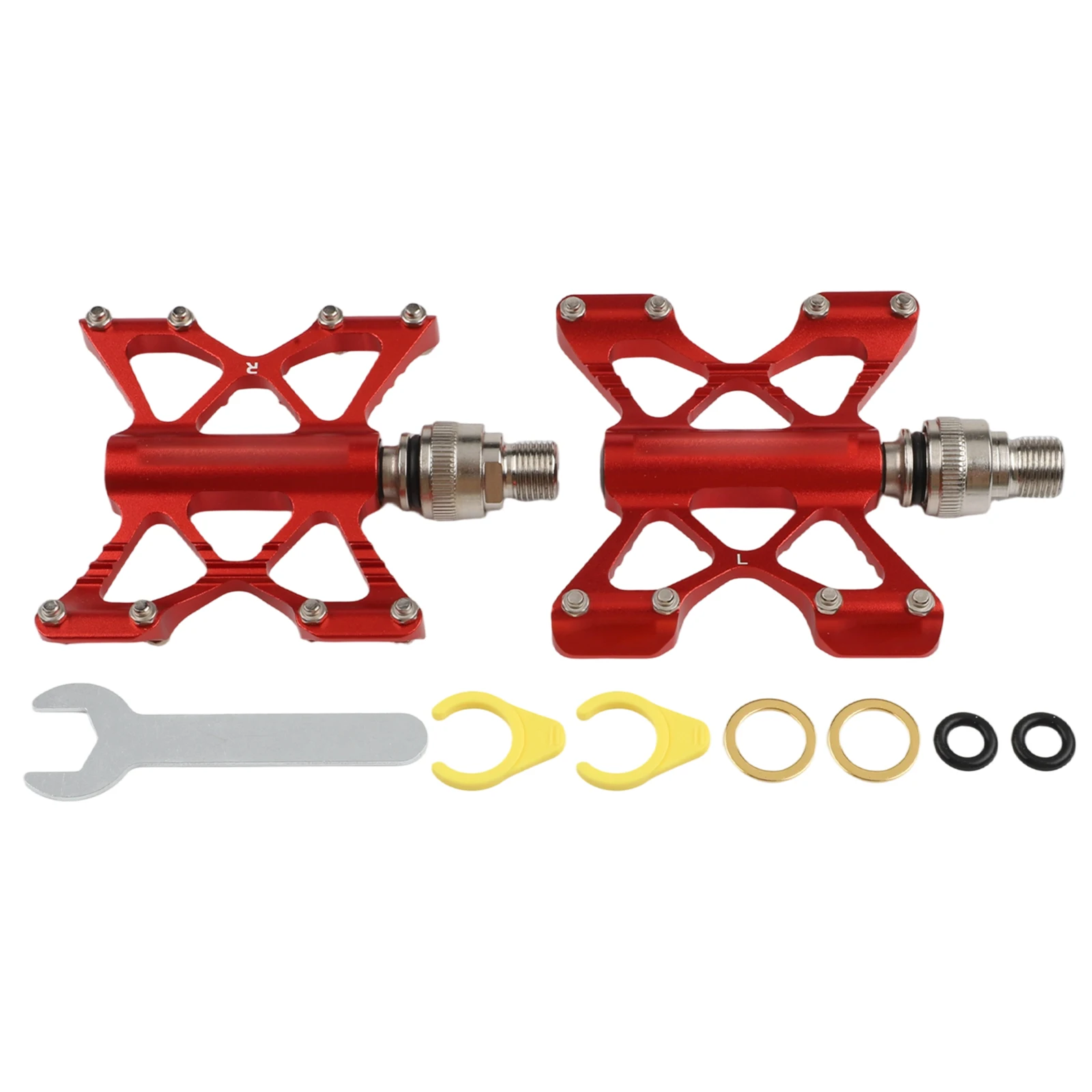 

9 16 Inch Pedals Quick Release Pedal Biking Accessories Red 94x114mm Easy Disassembly Pedals Mountain Bike Pedal