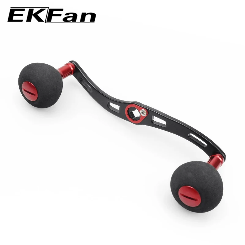 EKFan 140MM Baitcasting-Angelrollengriff Passend für S/D 7*4/8*5mm Loch Aluminiumlegierung Doppel-EVA-Knopf Köderrollengriff DIY-Teile – Detail 11