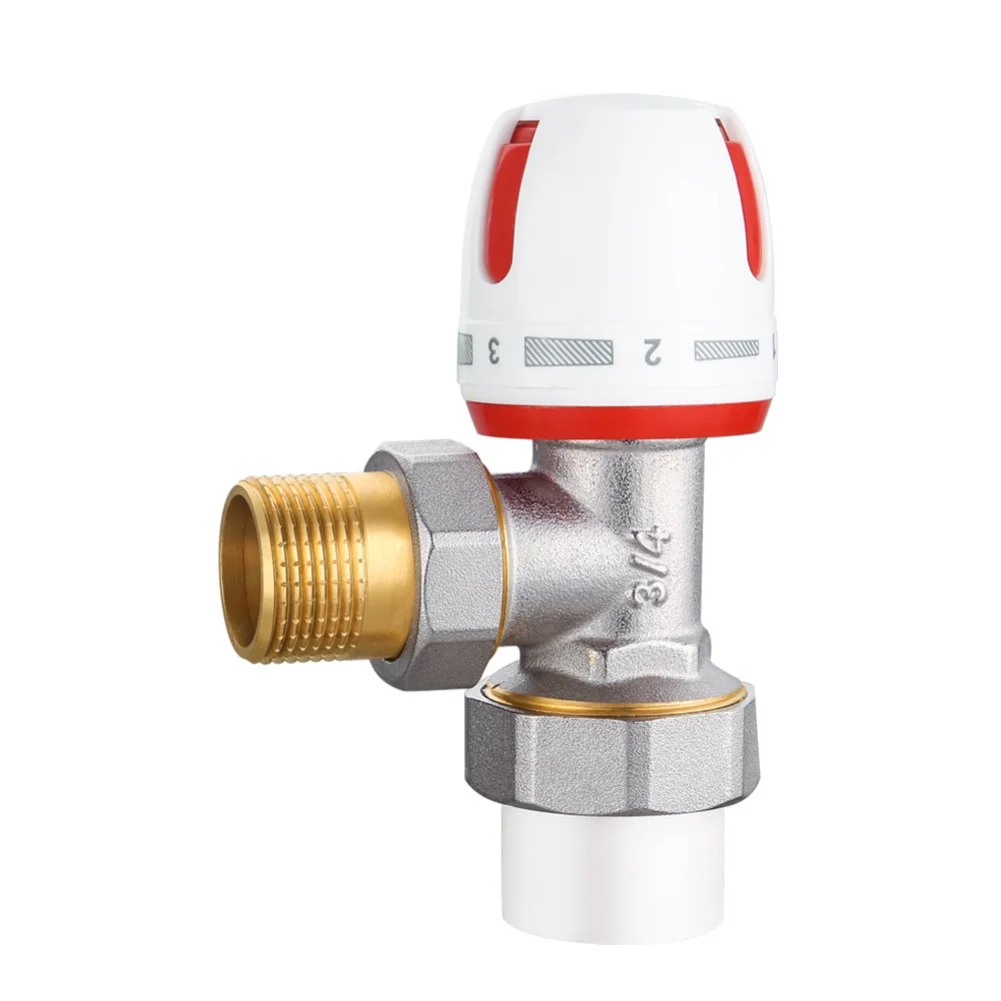 Home Renovations Corner Radiator Valves Adjustable Water Flow Energy Efficient System High Temperature Resistance