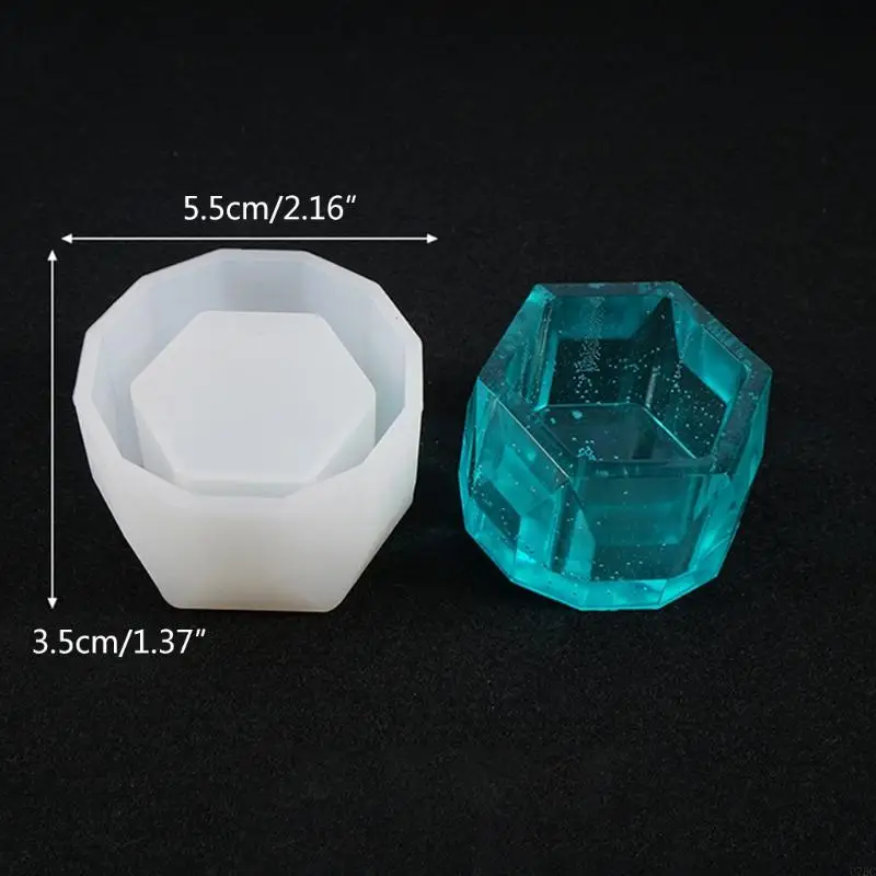 U75C Handgemaakte Ronde Bowl Zhexagon Cup Derees Resin Schimmel Fruit Tel Bord Gietschimmel Sieraden Doos Gietschimmel Diy Mold
