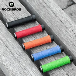 ROCKBROS manopole per manubrio della bicicletta spine riflettenti serratura ultraleggera in alluminio manopole antiscivolo per bici da ciclismo accessori per biciclette MTB