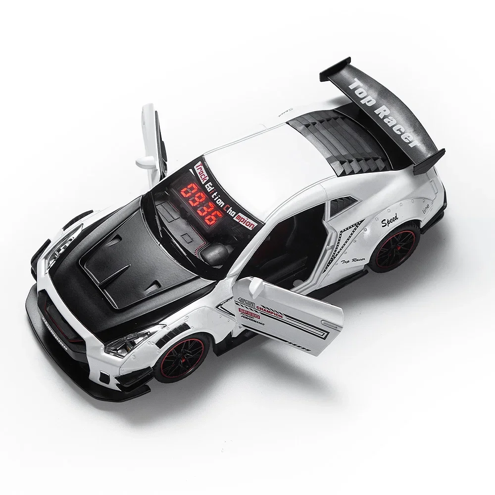 1PCS Rechargeable LED Car Alarm Clock, Hypercar Model Desk Clock with Remote Control Light Effects for Bedroom Office Decoration