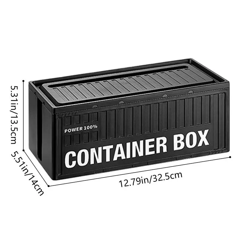 Cable storage box Large container container-shaped storage box Heat dissipation and dustproof desk surge protector