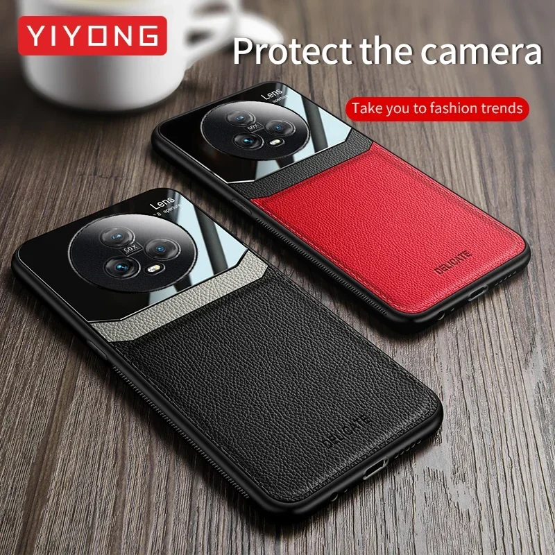 For Honor Magic5 Pro Case YIYONG PU Leather Silicone Frame PC Cover For Huawei Magic 6 5 4 Pro Magic4 Magic6 Lite 5G Phone Cases