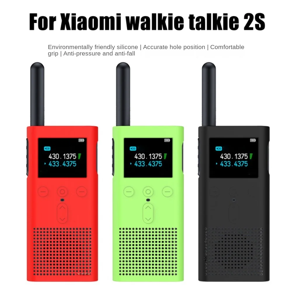 Silicone Cover Case for Xiaomi Walkie-Talkie 2S Two Way Radio Soft Anti-scratch Mobile Radio Skin Wear-resistant Frame Sleeve