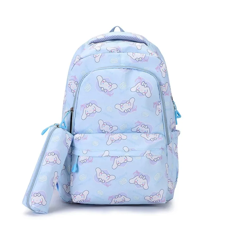 Sanrio Cinnamoroll Kuromi Melody Hello Kitty Anime Backpack with Pencil Case Cute Schoolbags Cartoon Satchel Kawaii Knapsack