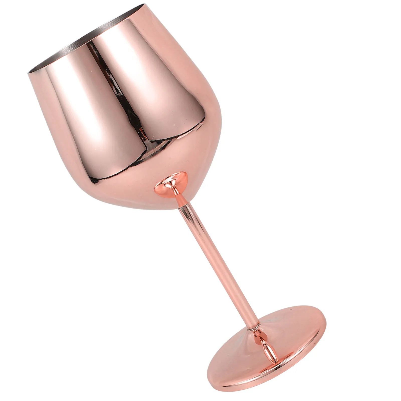 

Stainless Steel Glasses 530ml Copper Red Unbreakable Stemmed Goblet Cocktail Party Bar Home Drinkware
