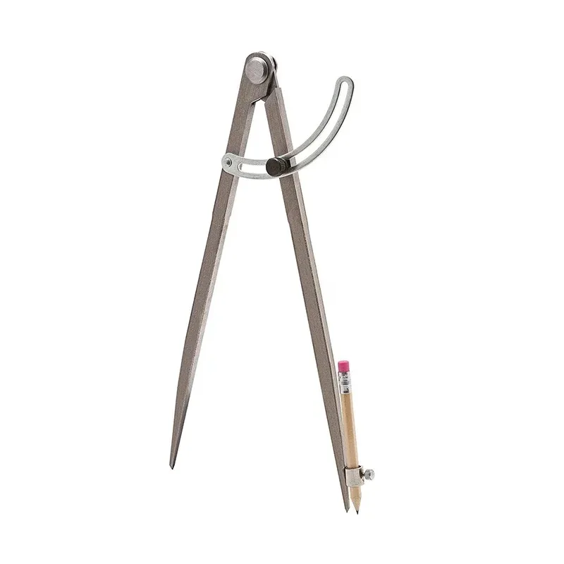 Steel Wing Divider Pencil Marking Compass-Circle Adjustable Scriber For Measuring Diameters Angles Draw Circles Arcs Carpenter