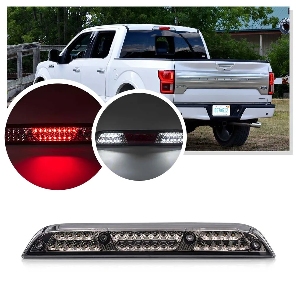 

For Ford F-150 2015-2020 250 2017-2022 350 450 Ranger Maverick LED High Mount Third 3rd Brake light white Cargo lamp bar