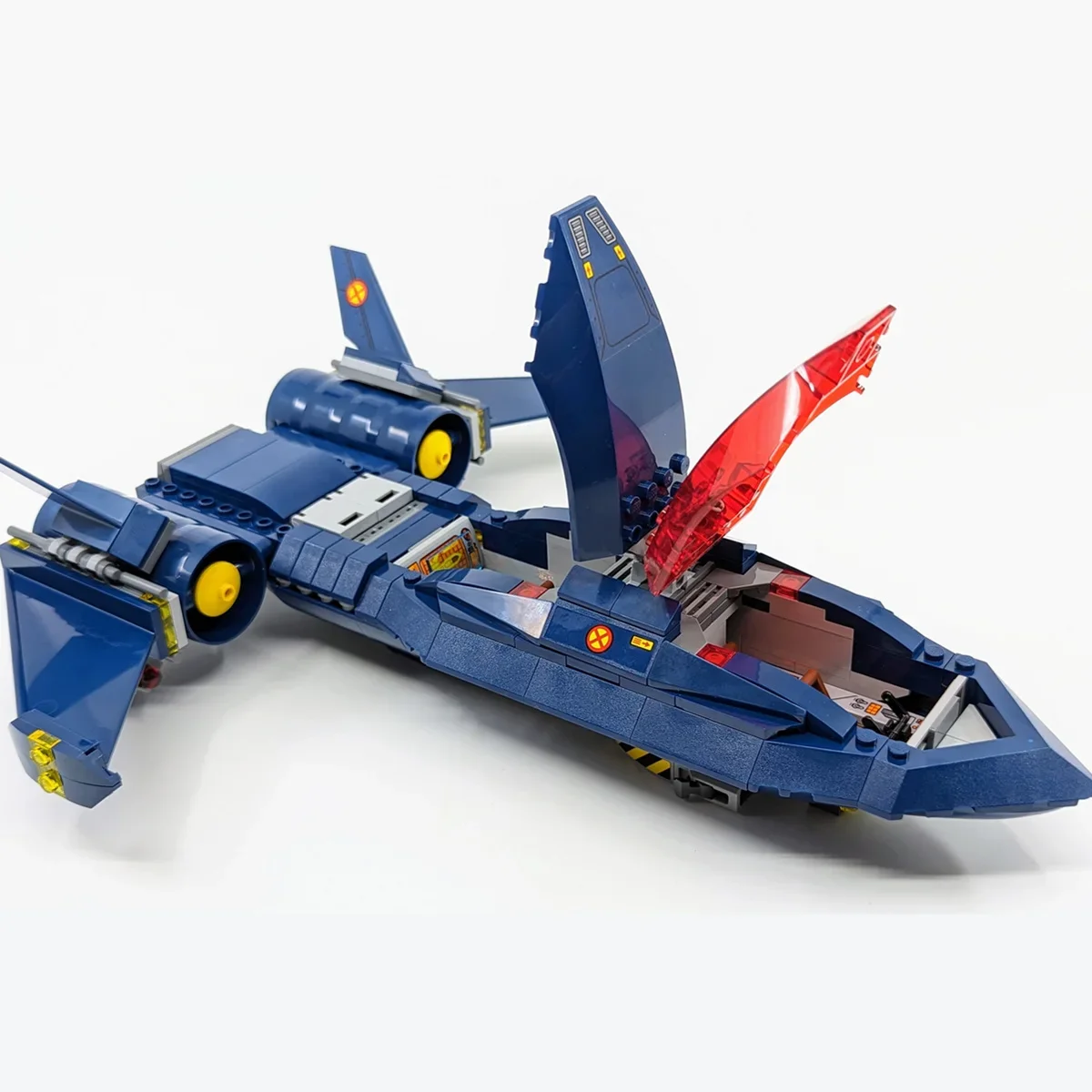 أبطال طائرات المعركة الأبطال الخارقين X-JET 97 Blackbird Airforce SR-71 طائرة سفينة الفضاء نموذج بنة الطوب لعبة هدية #5