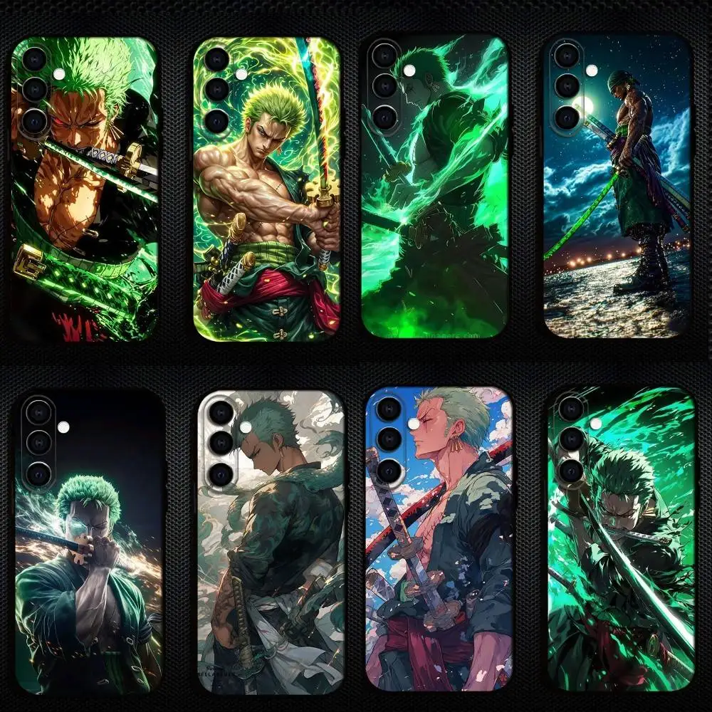 

Z-Zoro Anime One P-Pieces Phone Case For Samsung Galaxy A73,A72,A71,A70,A53,A52,A51,Others Soft Black Cover