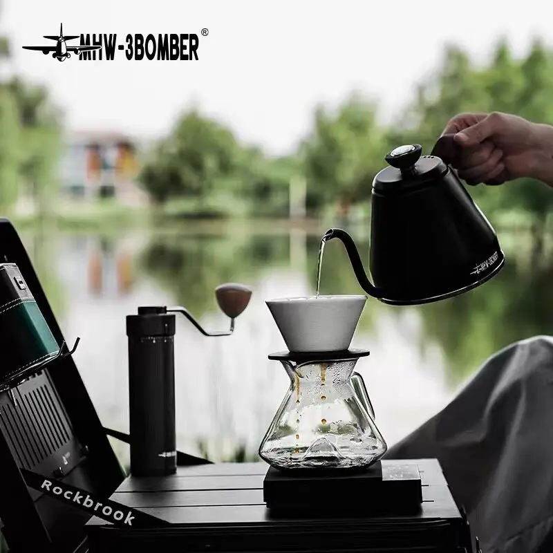 MHW-3BOMBER Hill Style Glass Coffee Server Heat Resistant Dripping Sharing Pot Graduated Measurement for Home Office Cafe Daily - view 5
