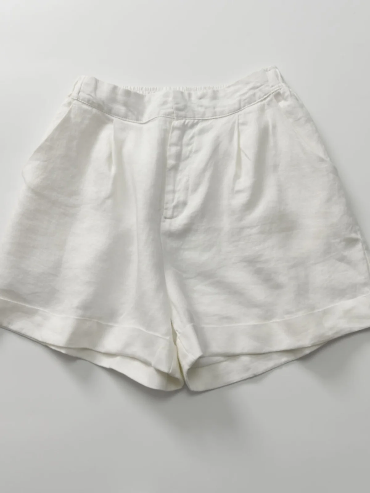 Artistiek High-End Puur Linnen Orts Dames Zomer Nieuwe Casual Elastische Taille Kleur Veelzijdige Hotpants Pendelen Sle...