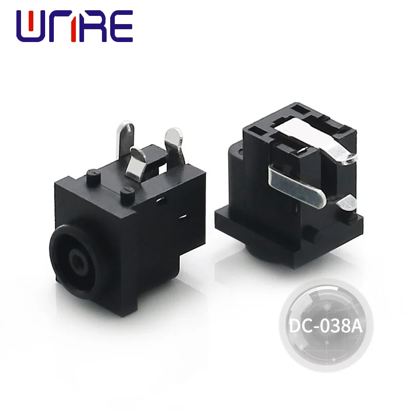 DC-038A DC Power Socket Interface Black Connector Female Accessories Adapter Laptop Equipment Product Charging Port 3P