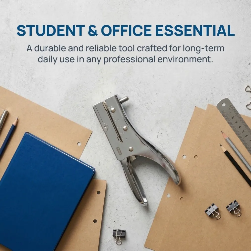 

Single Hole 1 Hole Puncher 5cm Paper Feed Depth Silver Single Hole Paper Puncher Handheld Design Comfortable Handle