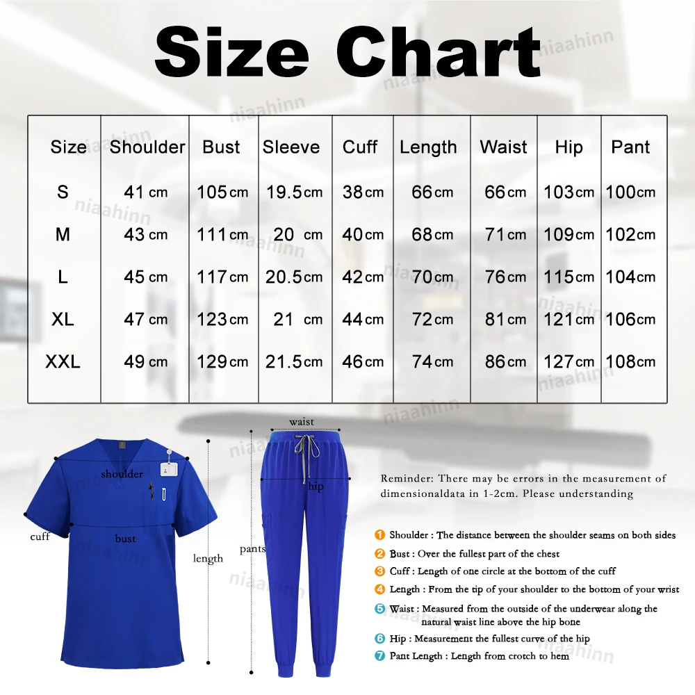 Unisex Scrubs Women Set Nursing Uniforms Male Doctors Nurses Work Clothes Healthcare Pharmacy Clinic Work Wear Dental Mens Scrub