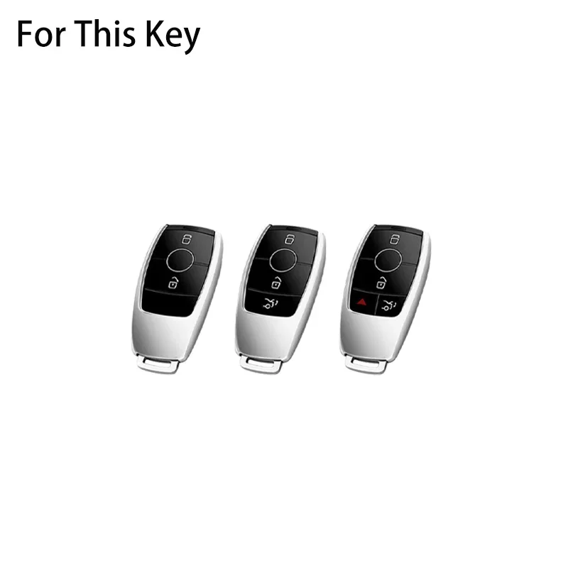 Zinc Alloy TPU Car Key Fob Case Cover For Benz S E C GLC E200 A200 S Class W213 W212 S212 C207 A207 W221 W222 C217 A217 E400 AMG