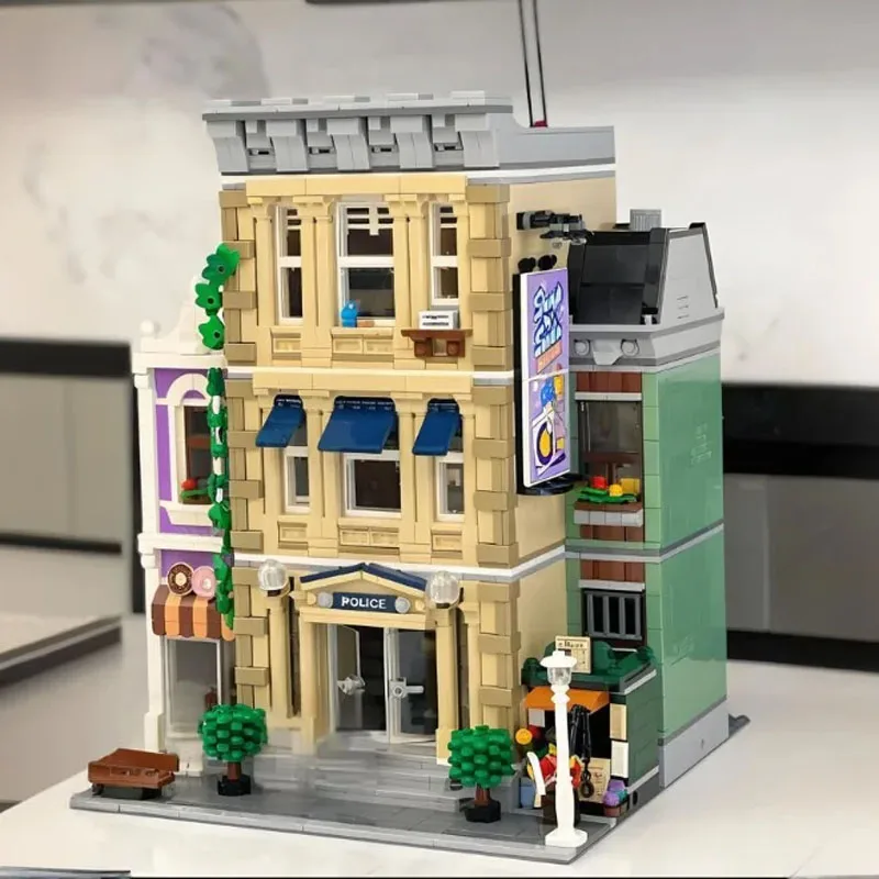 

2923 шт. полицейский участок, совместимый с 10278, строительные блоки, кирпичи, игрушка, подарок на день рождения, Рождество