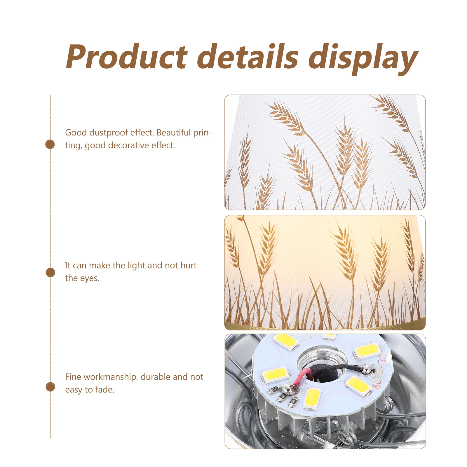 

1pc Creative Printed Cloth Lamp Shade For Home Use Durable Sturdy Bracket Easy Install Dustproof Decorative Lamp Cover Accessory