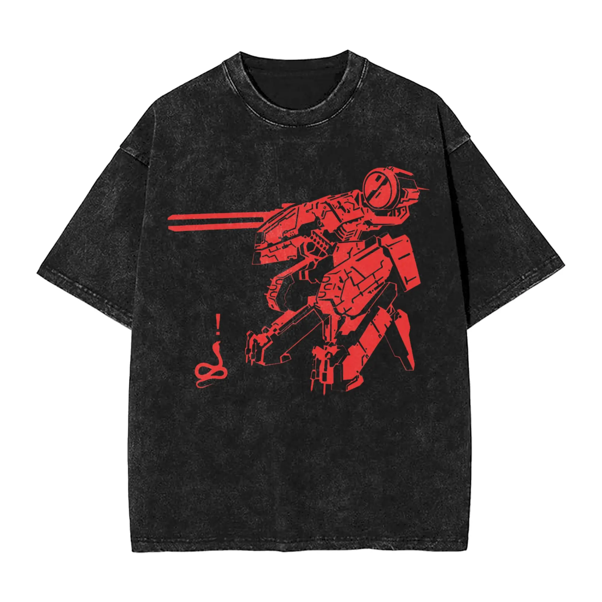 Metal Gear MG-REX T Shirts Hip Hop Washed 100% Cotton Harajuku T-Shirt  Vintage Men Women Tops Streetwear Summer Tee Shirt