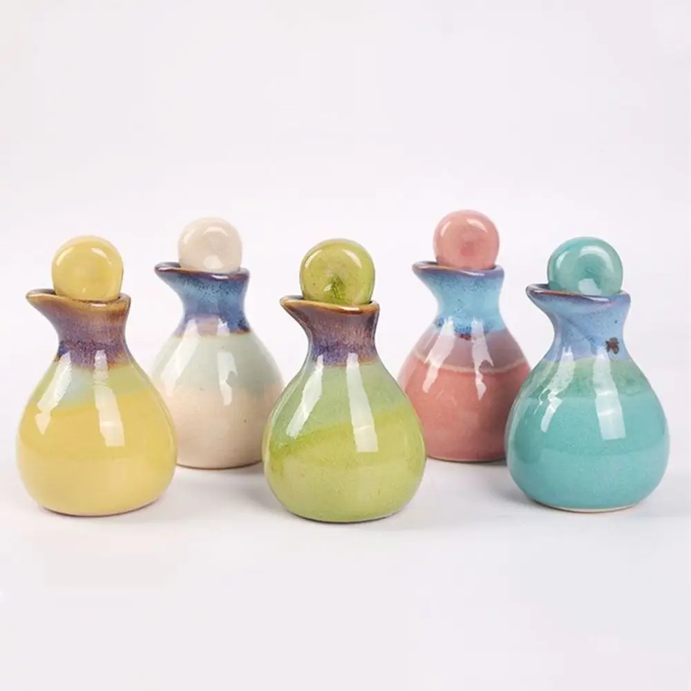 Refillable Essential Oil Bottle Durable Empty Bottles Ceramic Random Color Aromatherapy Diffuser Dispenser Beauty Products