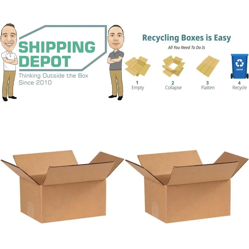 

Набор из 100 гофрокартонных коробок 4x6x8 дюймов для доставки, упаковки и переезда