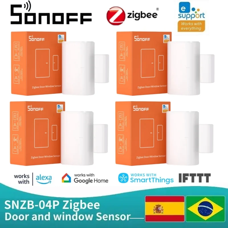 SONOFF SNZB-04P Sonoff Zigbee Door Sensor SNZB 04P Open/Close Detector for EWeLink App ZBBridge Required Work with Smartthings