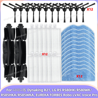 Fit For EUREKA FORBES Robo LVAC Voice Pro, Dynaking R21, LG R5 R580HK/R580WK/R585HKA Parts Main Roller Brush Filter Mop Cloth