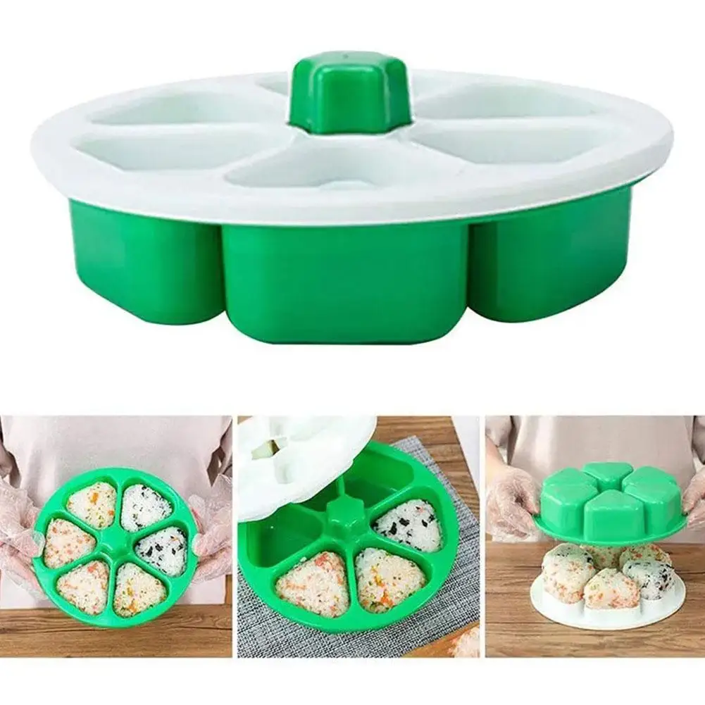 6in1 Rice Ball Mould Onigiri Mould Rice Sushi Sushi Making Japanese Maker Box Sushi Tool Kit Mold Press B X9d2