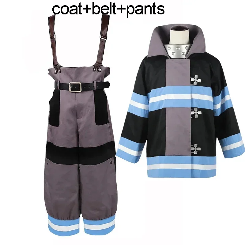 

Shinra Kusakabe Cosplay Costume Anime Fire Force Cosplay Enen no Shouboutai Fire Brigade Asa Boiru Uniform Coat Pants Halloween