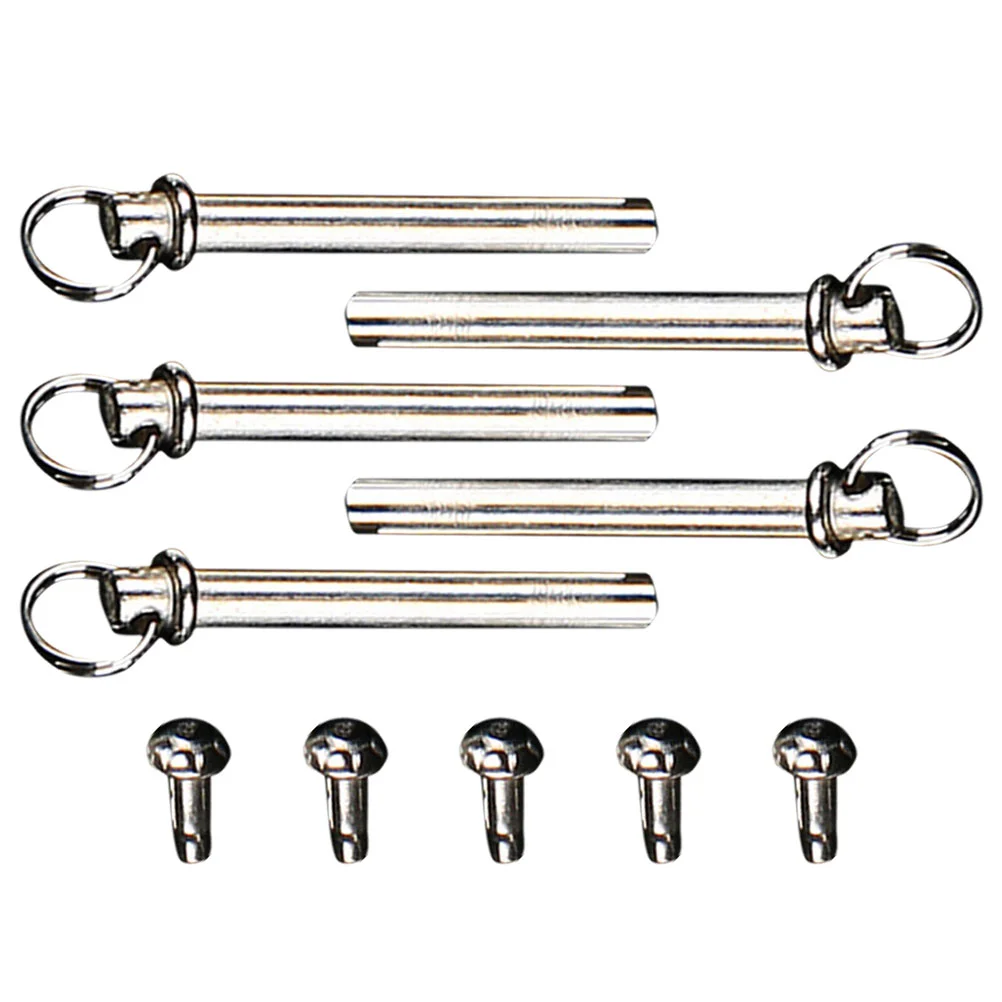 5 Sets Fan Accessories Folding Shaft Rivets Hand Repairing Kit Nut Stainless Steel Accessory