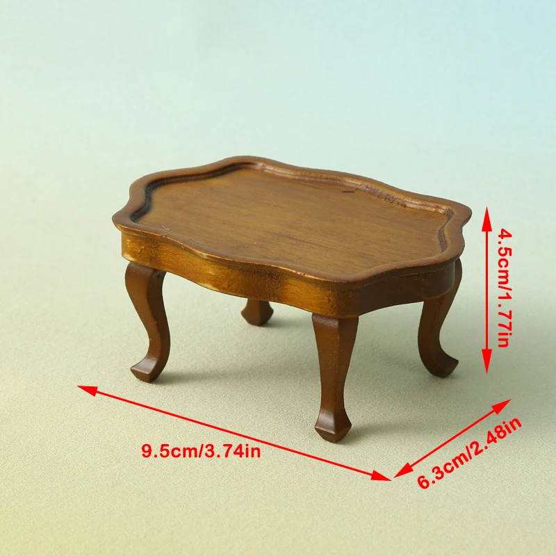 1:12 casa de muñecas en miniatura Encaje Vintage pequeña mesa de centro redonda muebles modelo decoración juguete