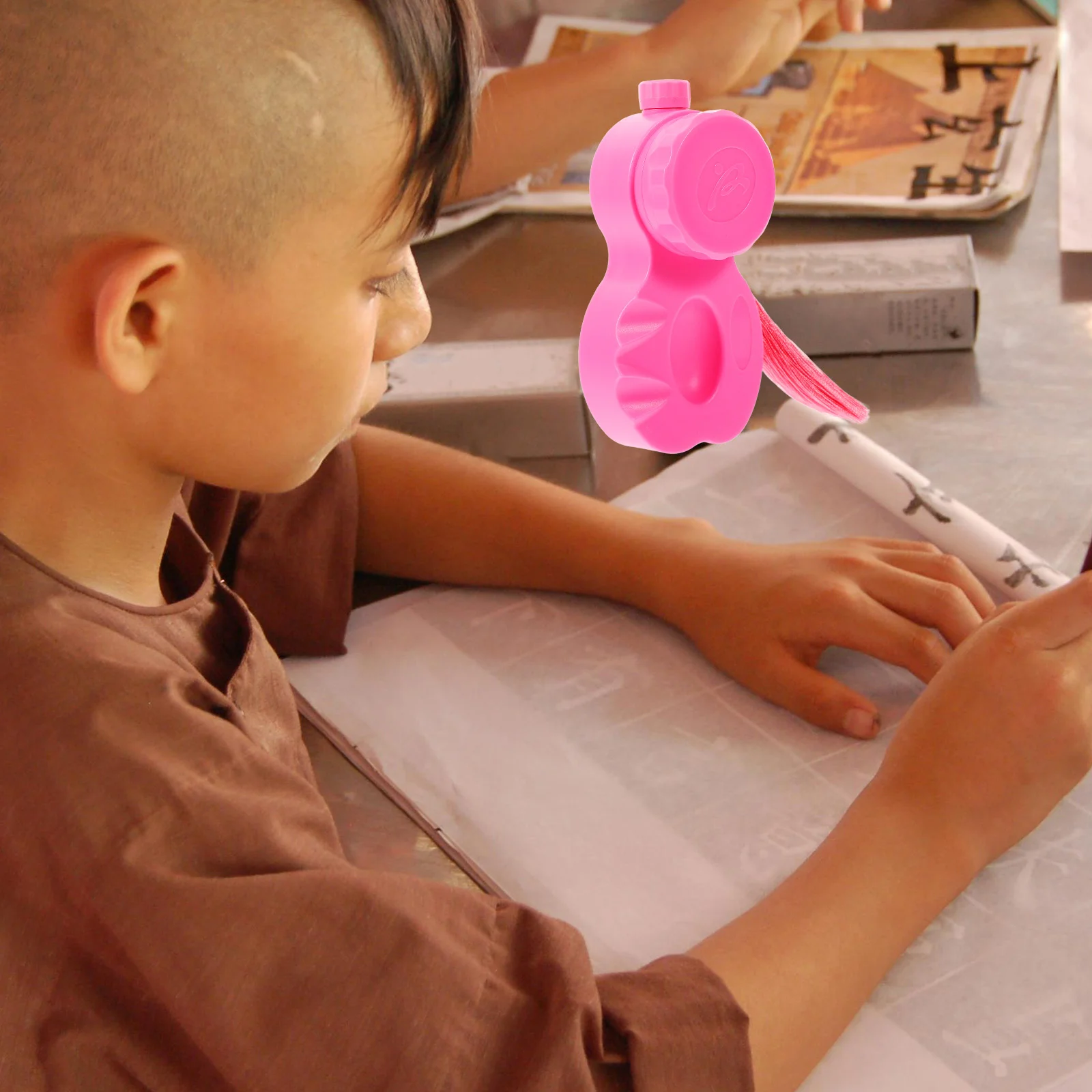 Draagbare No-clean Inktsteen Slijpen Penhouder Behoud Kalligrafie Rek Plastic Schilderij Inkslab Inktpot