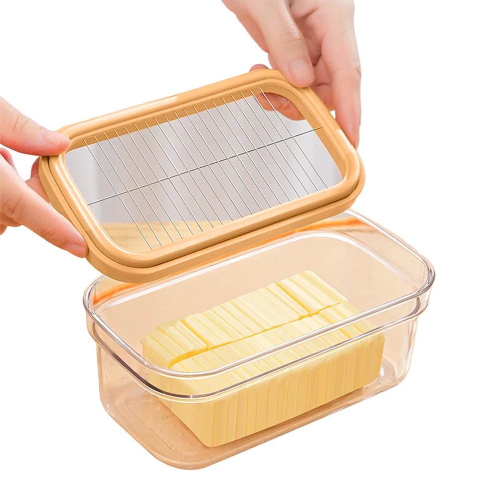 

Резак для масла с уплотнительной крышкой, пластиковый держатель для масла, съемный контейнер для нарезки масла для столешницы или холодильника