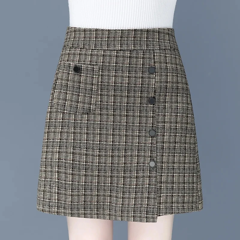 

2024 New,Winter Short Skirt,For Women Clothing,Spring Autumn Skirts,Elegant Irregular Wrap buttocks A-line Mini Skirt Girls,133