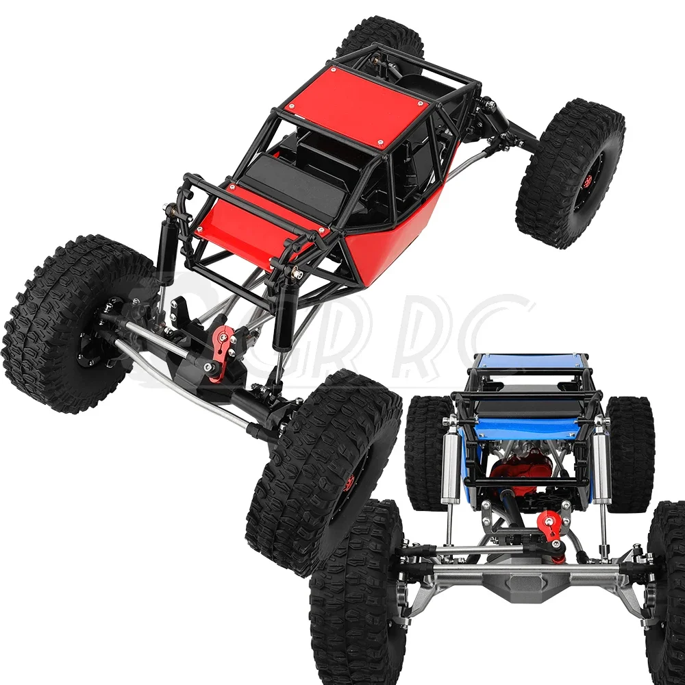 Metal DIY 1/10 RC Simulation Climbing Crawler Frame With SCX10 II Portal Axles Upgrade Car Refit Kit Parts With Plastic Cage