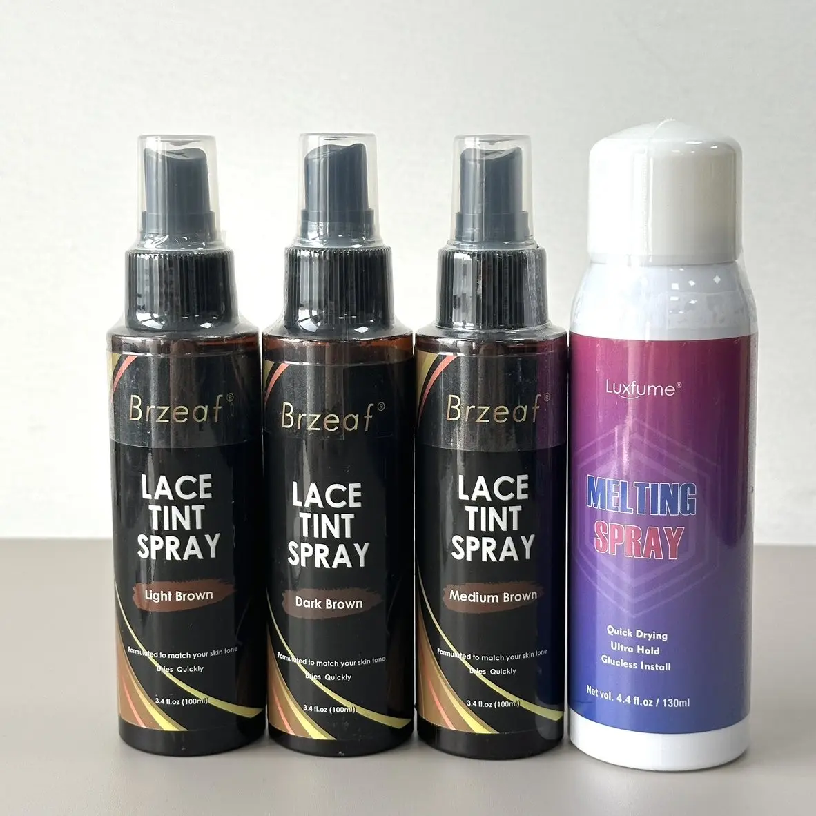 

Hair Care Kit Wig Glue Wax Stick Adhesives Remover Lace Tint Mousse Melting Spray Edge Control Wig Installation Set Ultra Hold
