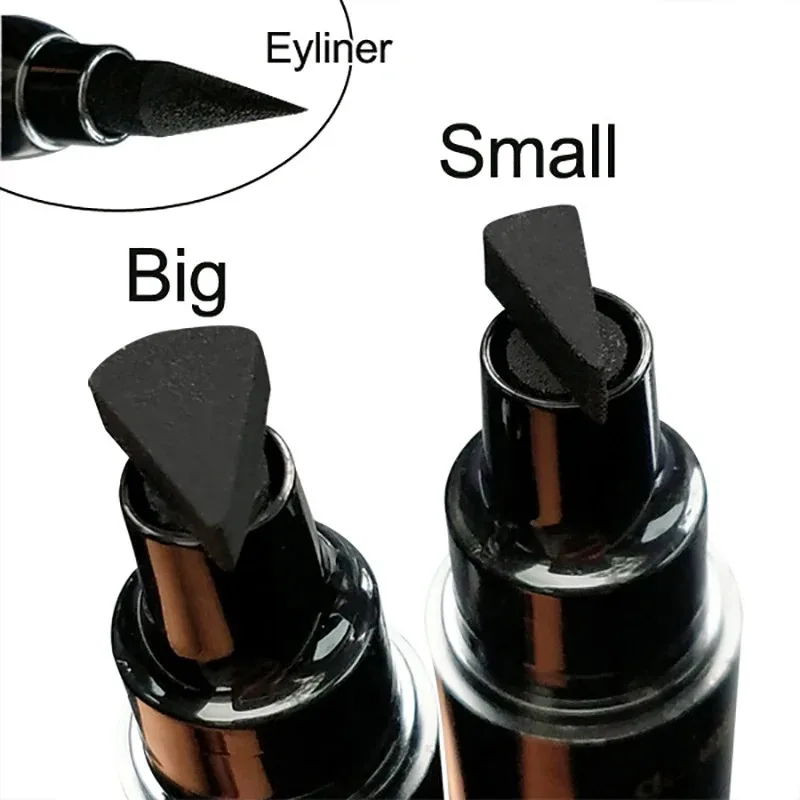 Big Seal Stamp Liquid Eyeliner ปากกากันน้ํา Fast แห้ง Black Eye Liner ดินสออายไลเนอร์เครื่องสําอางค์ Double-ended อายไลเนอร์