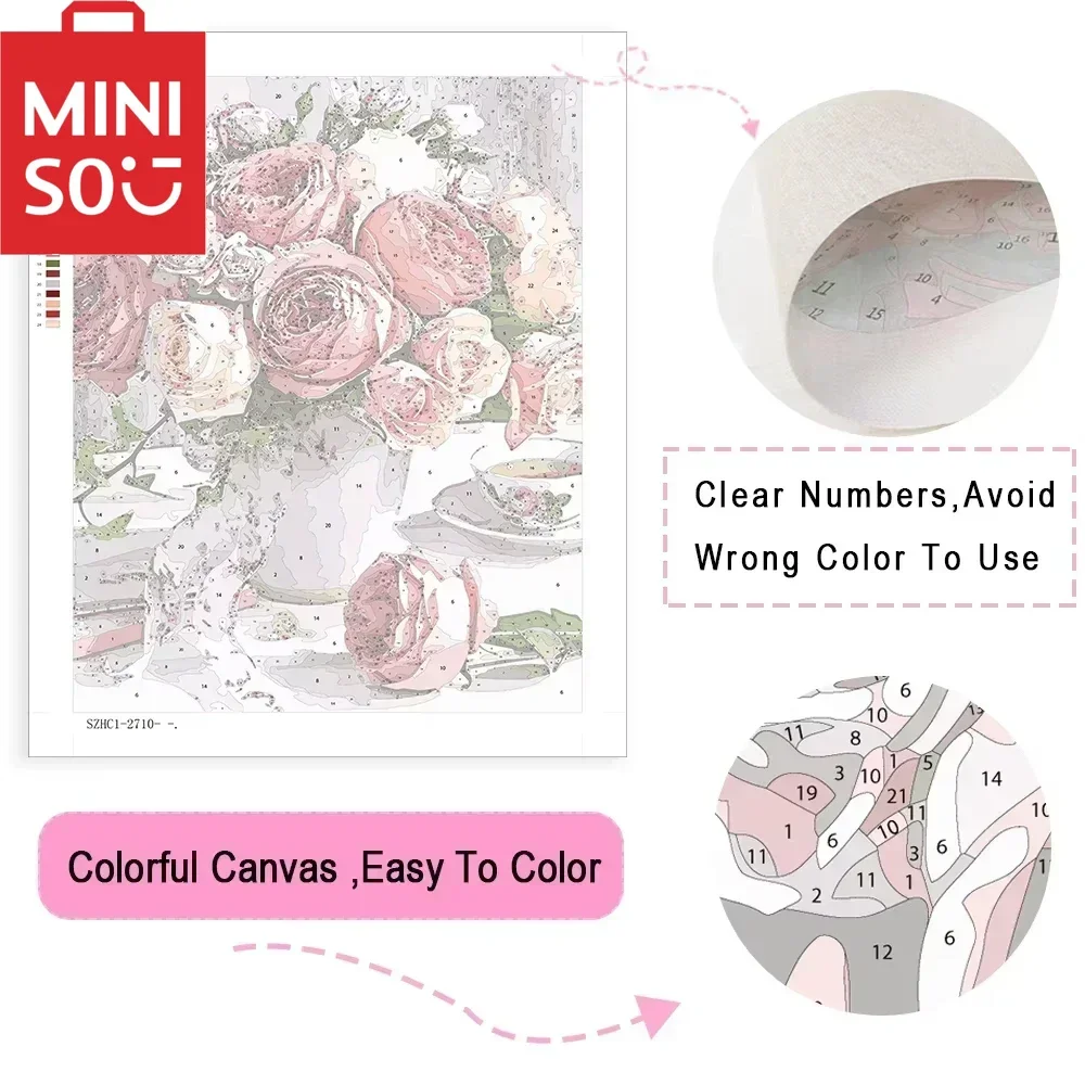 MINISO Doraemon Digital Painting DIY Hand-Painted Coloring Acrylic Paint Stress Relief 2025 New Model - Image 2