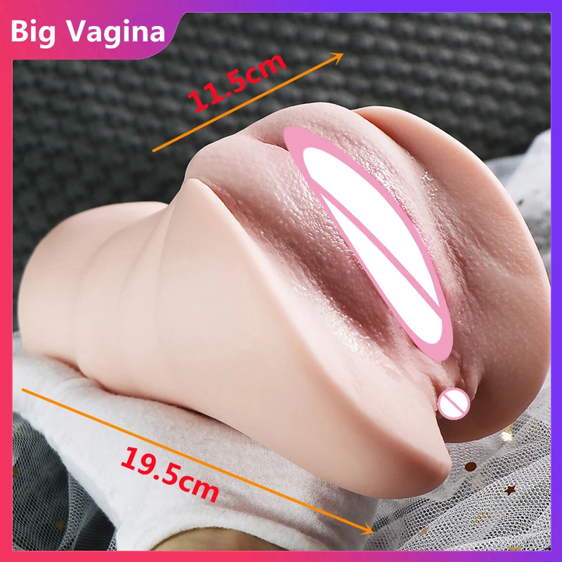 3D Artificial Vagina Male Masturbators Cup Realistic Vaginal Pocket Pussy Real Vagina Anal Soft Silicone Ass Sex Toys for Men