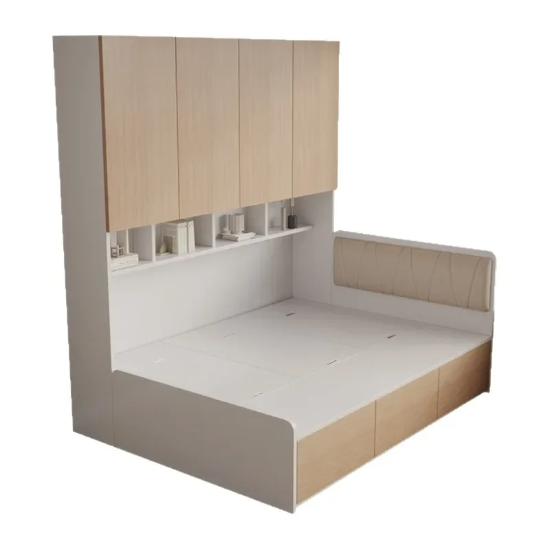 

Tatami bed cabinet integrated small apartment air pressure storage children's bed side cabinet solid wood wardrobe combinatio