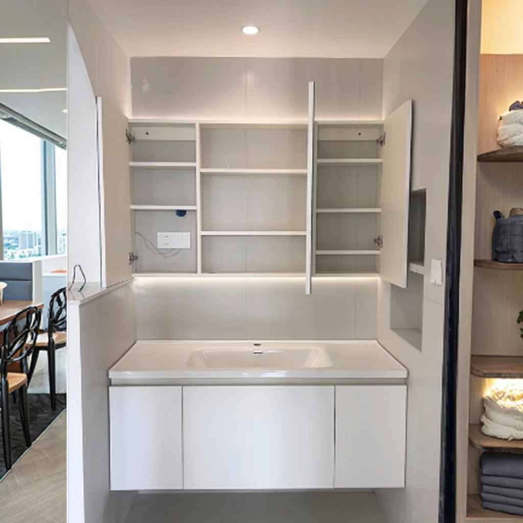 

Зеркальный шкаф Senchi для ванной комнаты: влагостойкий, с защитой от запотевания, экологичный, из дерева, роскошный, современный дизайн