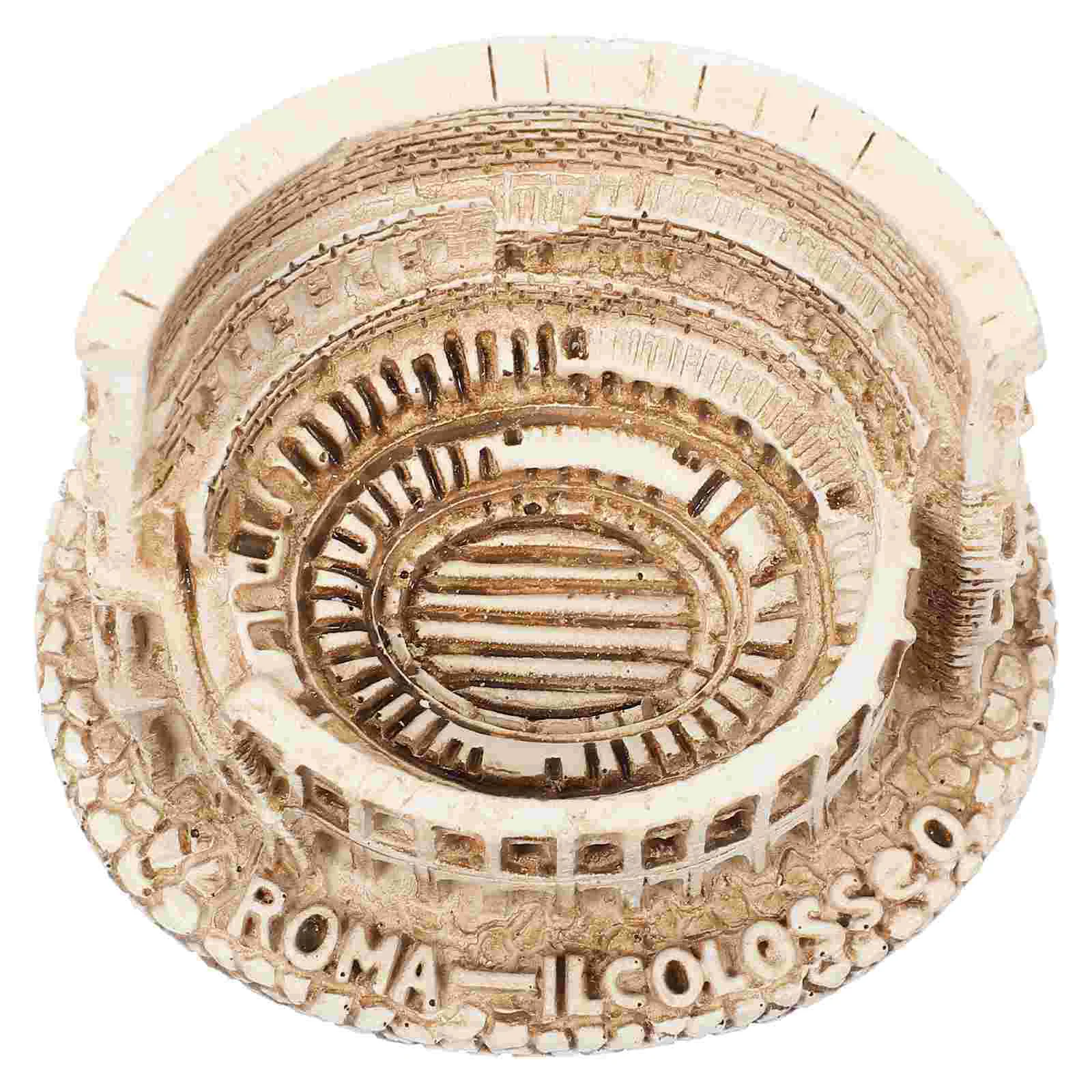 

Roman Ornaments Architecture Statue Door Light Bread Table Decor Archaize Model Pans Decorations Small Colosseum Craft