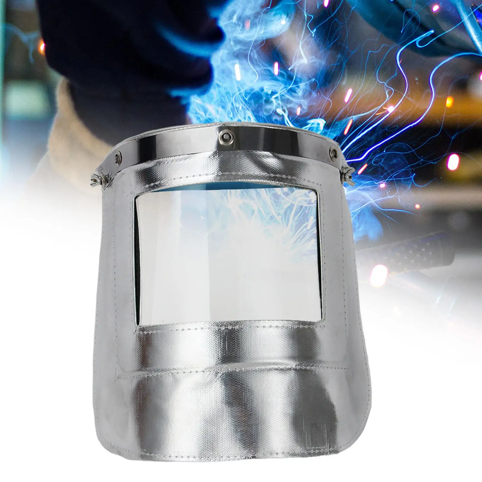 Welder Mask Welding Mask Face Shade Hart Hat Protective Mask Heat Resistant for Industrial Polishing Home Labor Firefighting